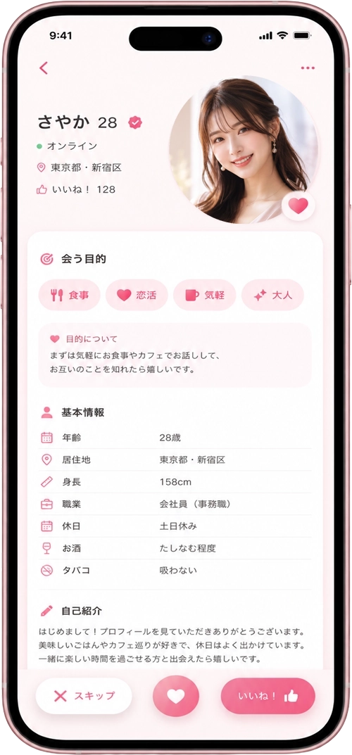同目的の女性にも配慮