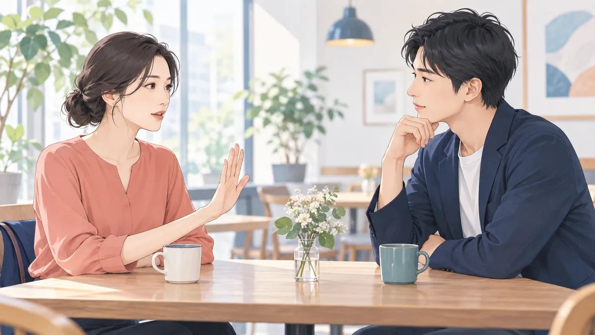 互いの同意と境界線を確認する成人男女